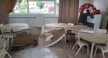 Таван се сруши во градинка во Карпош
