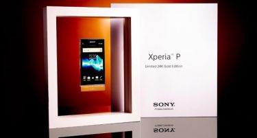 Стаклено пакување за златниот Sony Xperia P