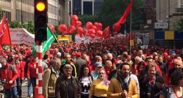 ФОТО+ВИДЕО:Белгијците се бунтуваат против владините реформи за труд