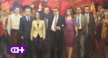 (ВИДЕО)  Што ќе се случи со сликите на Груевски во седиштето на ВМРО-ДПМНЕ?