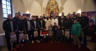 Ракометарите во посета на православната црква во Загреб за Василица