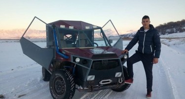 (ФОТО+ВИДЕО) Момчето кое иновираше џип за чистење снег: Го возам секој ден и го подготвувам за трки