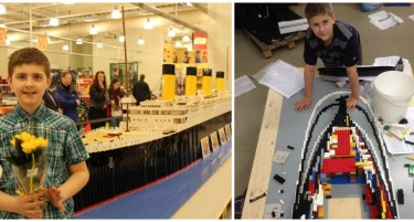 Момче со аутизам ја создаде најголемата ЛЕГО реплика на Титаник: Со 56.000 коцки