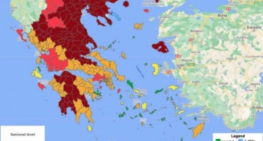 Пола Грција е во темно црвено на епидемиолошката мапа