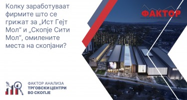 Колку заработуваат фирмите што се грижат за „Ист Гејт Мол“ и „Скопје Сити Мол“, омилените места на скопјани?