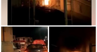 ИЗГОРЕ КУЌА ВО ОХРИД - страшен пожар избувна ноќеска во населбата Кошишта (ВИДЕО)